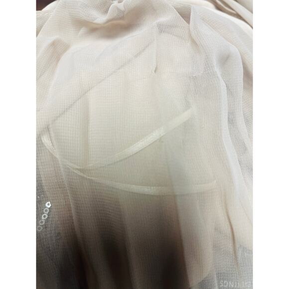 ALEX & EVE SZ 6 M Mauve Flyaway-Back Sequin Lace Halter Maxi Gown NWT B41 *flaw - Picture 9 of 10